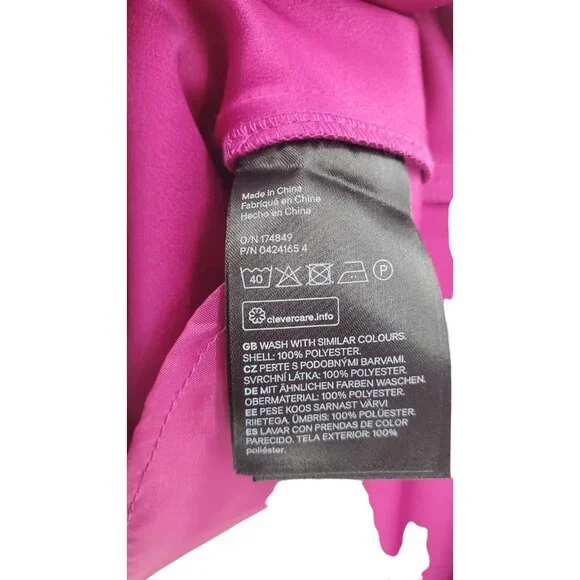 H&M 4 Satin Dress A-line Sleeveless High Neckline Zip-up Party Mini Pocket Pink - Picture 10 of 13